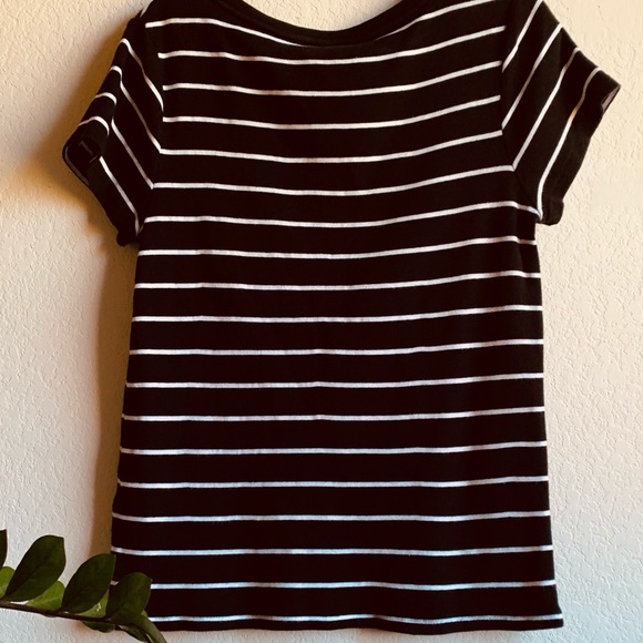 Ralph Lauren Black and White Striped tee XL - Picture 2 of 5
